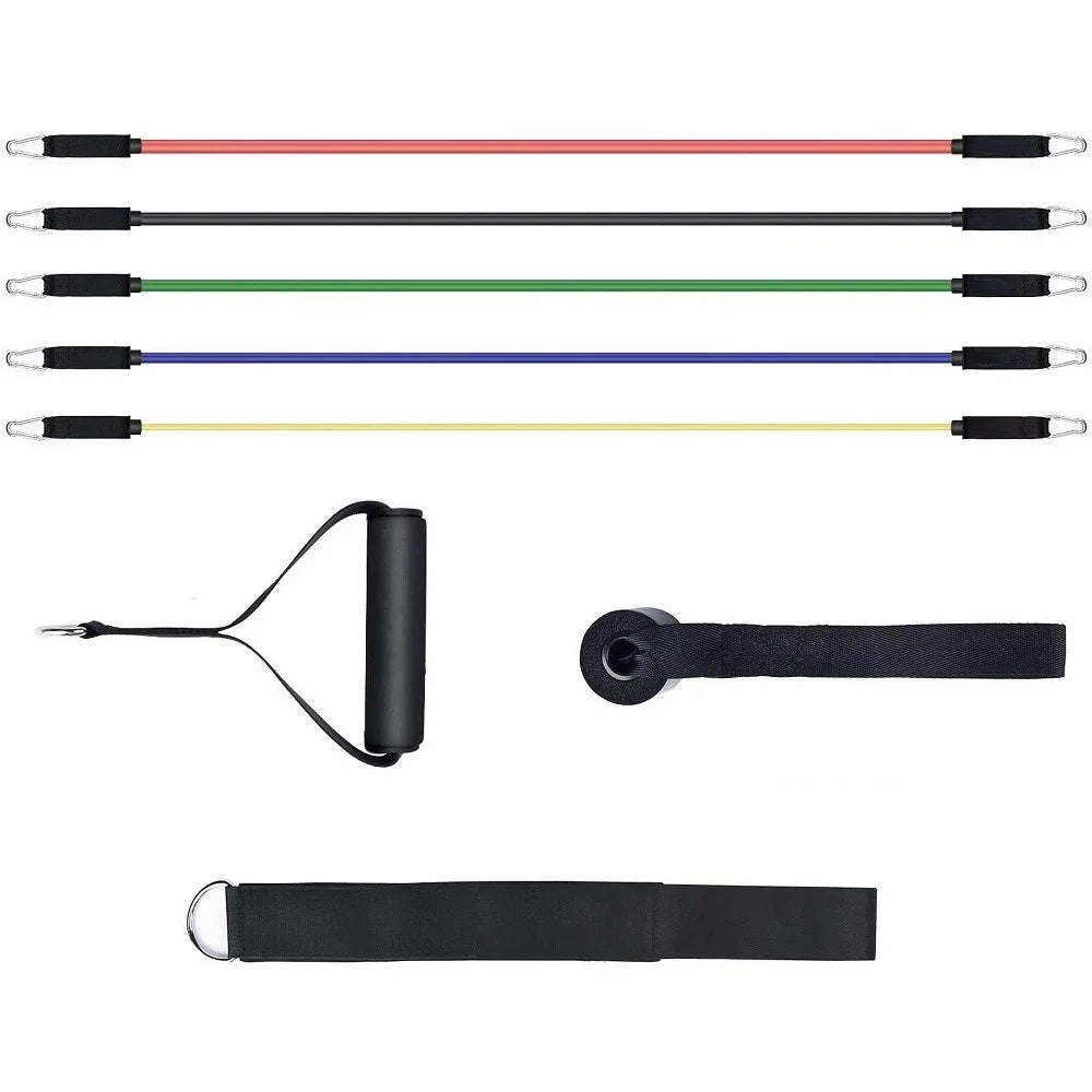 Resistance Bands Set (11 Pieces), Exercise Bands with Door Anchor, Handles, Waterproof Carry Bag, Legs Ankle Straps for Resistance Training, Physical Therapy, Home Workouts